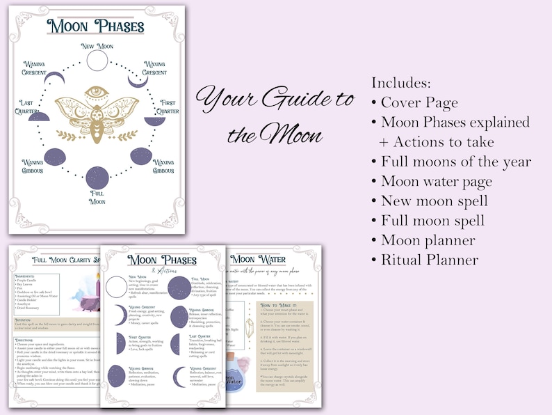 Moon Magick Guide Bundle | Moon Phases, Spells, Rituals, and More ...