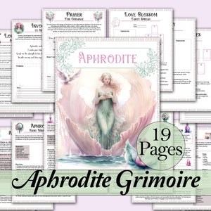 Aphrodite Book of Shadows Bundle | Rituals, Tarot Spreads, Correspondences, and more! - Printable Pages