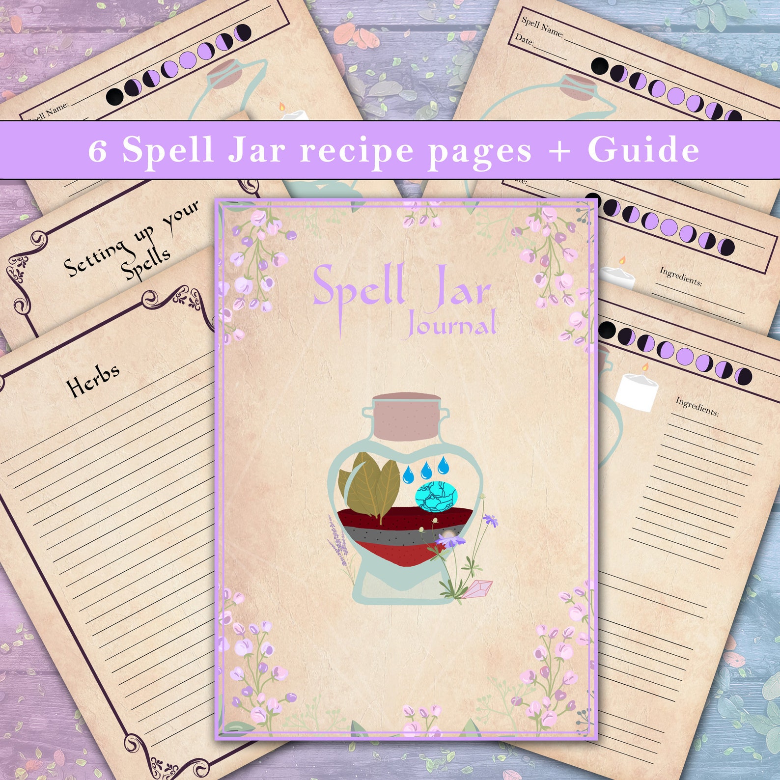 Spell Jar Recipe Pages and Guide 20 Printable Pages Etsy