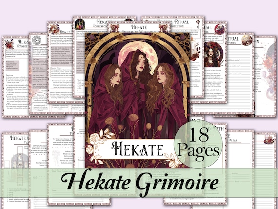 Hekate Book of Shadows Bundle | Spells, Rituals, Shadow Work, Tarot Spreads, Correspondences, and more! - Printable Pages