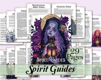 Spirit Guides | How to Build and Maintain Connections With Your Guardian Spirits, Tarot Spreads, Spells, Journal and More! - Printable Pages