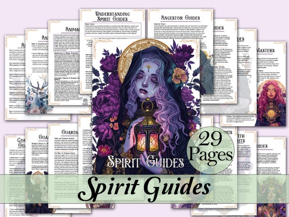 Spirit Guides | How to Build and Maintain Connections With Your Guardian Spirits, Tarot Spreads, Spells, Journal and More! - Printable Pages