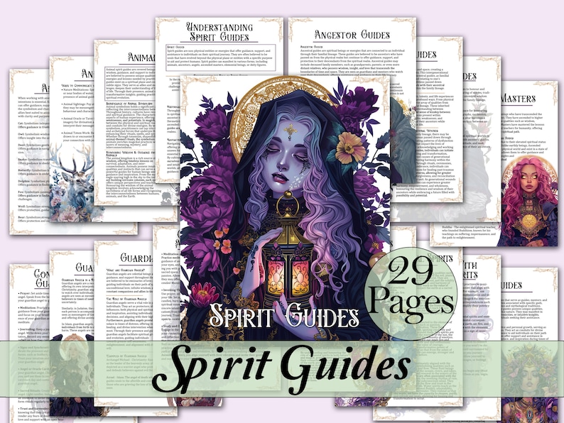 Spirit Guides | How to Build and Maintain Connections With Your Guardian Spirits - Printable Pages