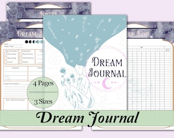 Dream Journal & Sleep Tracker | 4 Printable Pages