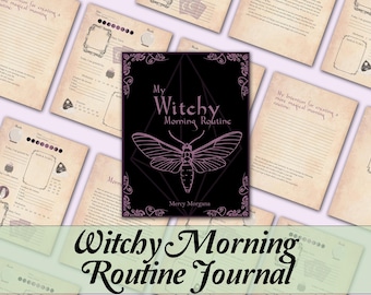 Witchy Morning Routine Journal | Daily Tarot, Meditation, manifestation, and More! - Printable Pages - Dark Edition