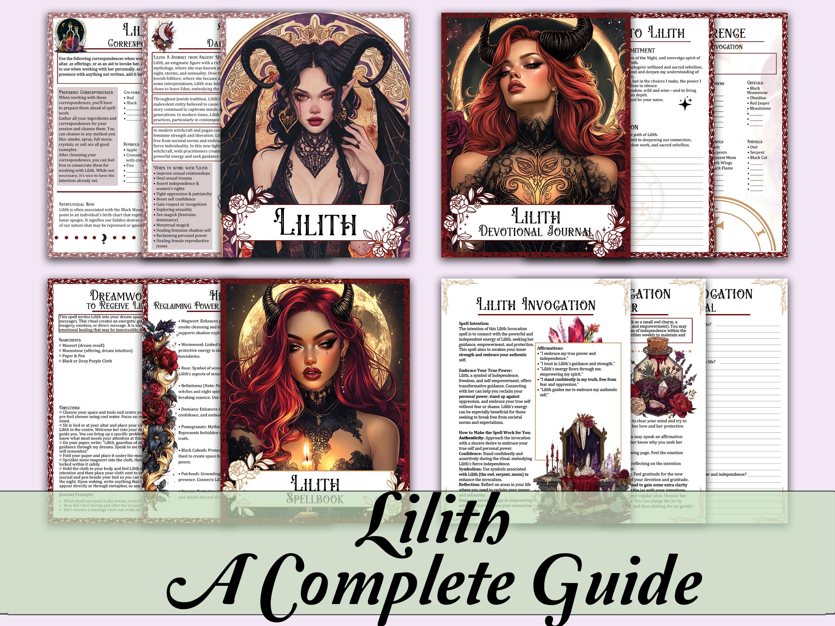 Lilith Bundle Complete Lilith Book of Shadows Bundle | Spells, Ritual, Shadow Work ...