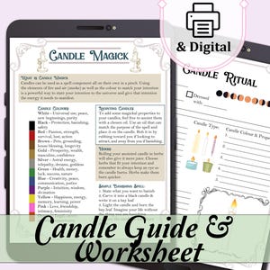 Candle Magick Guide & Worksheet | Printable Pages