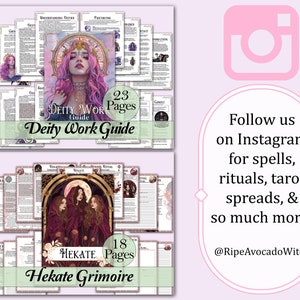 Lilith Book of Shadows Bundle | Spells, Rituals, Tarot Spreads, Correspondences, Self Empowerment, Magick Oil, and more! - Printable Pages image 9