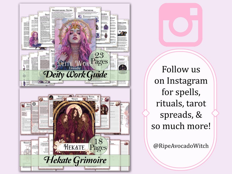 Lilith Book of Shadows Bundle | Spells, Rituals, Tarot Spreads, Correspondences, Self Empowerment, Magick Oil, and more! - Printable Pages image 9