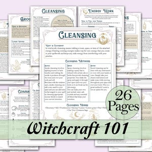 Witchcraft 101 | A Guide to Cleansing, Banishing, Spell Work, and More! - Printable Pages
