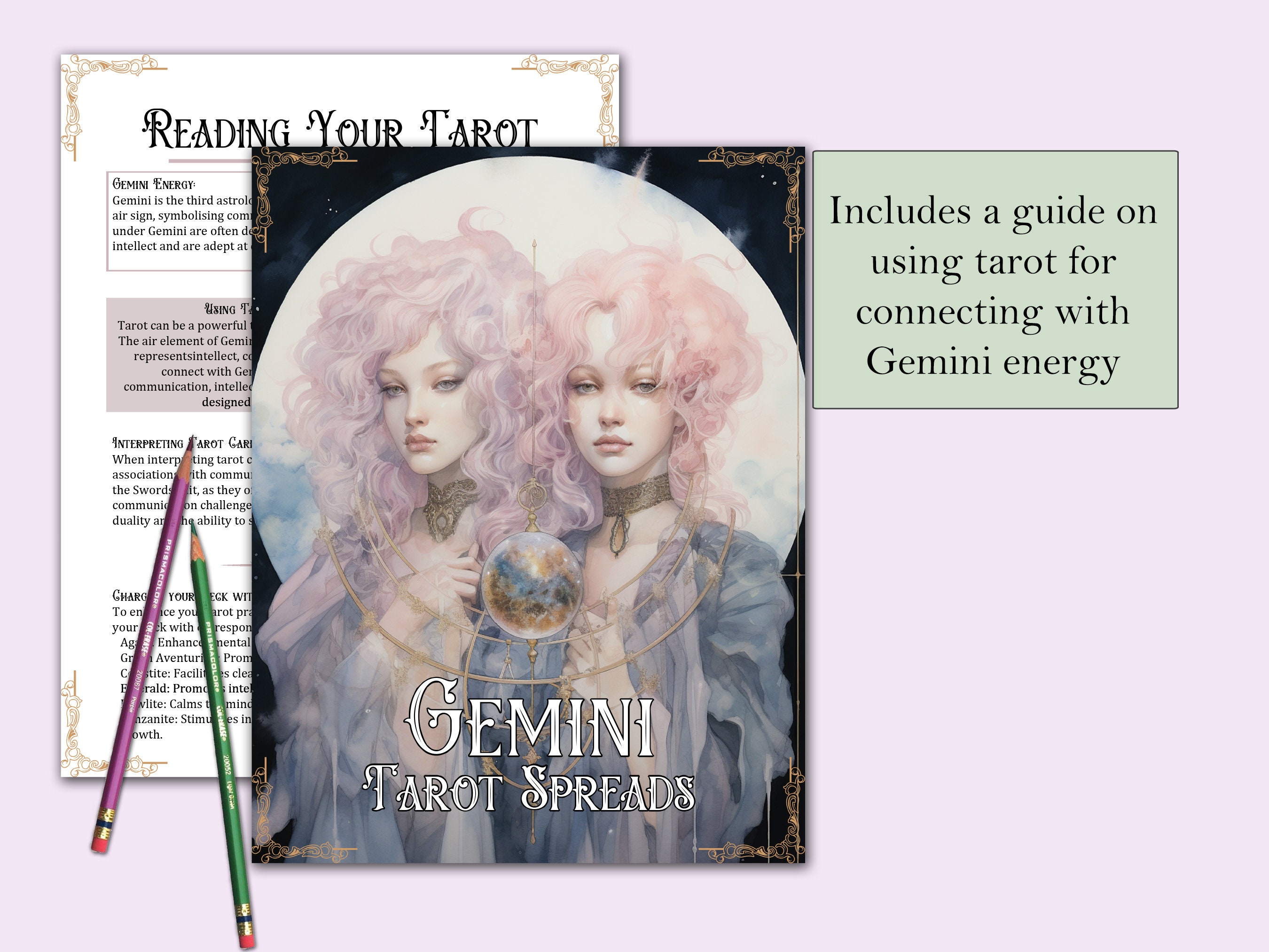 Gemini Tarot Spread Journal Guide 20 Tarot Spreads to Embrace Your Dual ...