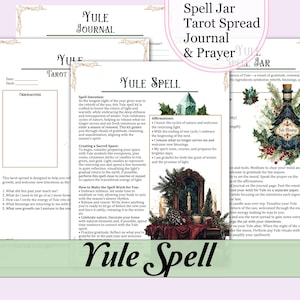 Yule Spell Kit | Spell Jar Recipe, Guide, Affirmations, Journal Prompts, Tarot Spread, Prayer - Printable Pages