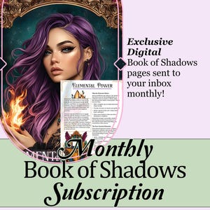 Abonnement mensuel au Livre des ombres | Offre groupée à durée limitée, sorts, tarot, invites du journal, booster de deck Oracle et plus encore ! - Pages imprimables
