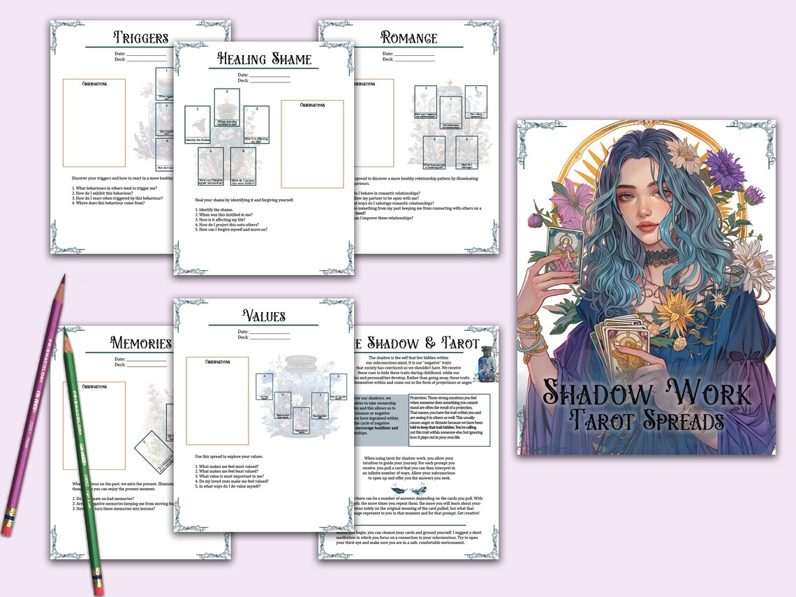 Ultimate Shadow Work Bundle | 203 Pages - 30 Day Program, Tarot Spreads, & Pendulum Journal ...