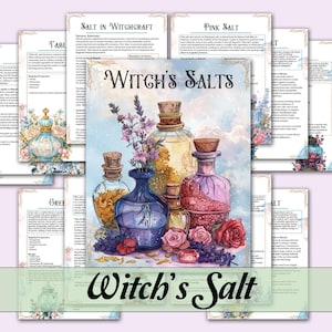 Witch&#39;s Salt Guide + Recipes | How to Craft and Use Coloured Salts In Witchcraft - Printable Pages