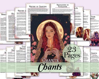 Cantos / Cómo crear cantos poderosos para usar en hechizos / Incluye 90 cantos para protección, sanación, dinero y más - Páginas imprimibles