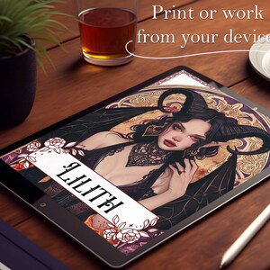 Lilith Book of Shadows Bundle | Spells, Rituals, Tarot Spreads, Correspondences, Self Empowerment, Magick Oil, and more! - Printable Pages image 8