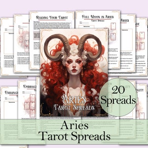 Diário de Tarot de Áries + Guia | 20 Tarots para Acender seu Fogo Interior - Páginas para Imprimir