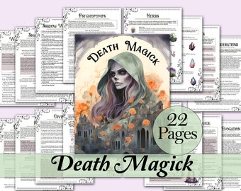 Paquete Death Magick Book of Shadows / ¡Adivinación, trabajo con las sombras, rituales y más! - Páginas imprimibles