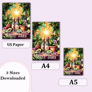 3 sizes downloaded. A4, A5, US Paper