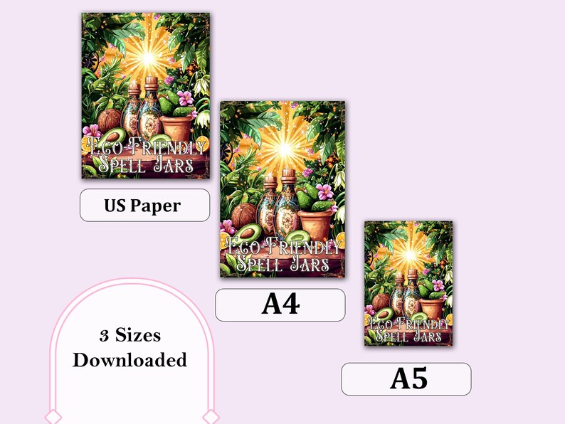 3 sizes downloaded. A4, A5, US Paper