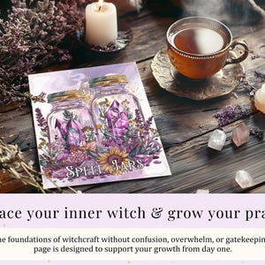 My First Grimoire | Complete Digital Book of Shadows, Divination, Spellwork, Beginner Friendly - Printable Pages & Hyperlinked image 9