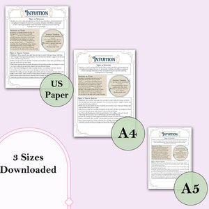Intuition Guide and Worksheet | Printable Pages - Etsy