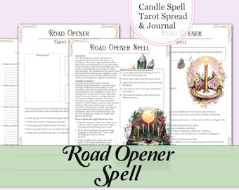Road Opener Spell Kit | Crossroads Ritual, Remove Energetic Blocks, Guide, Affirmations, Journal Prompts, Tarot Spread - Printable Pages