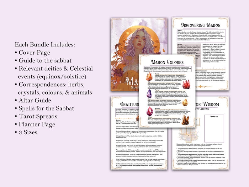 Sabbat Spellbook & Guide Mega Bundle | All 8 Sabbats | Correspondences ...
