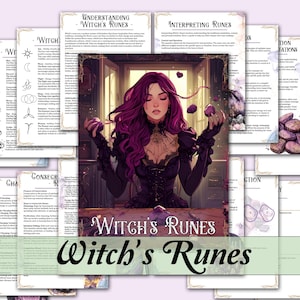 Runes de sorcière | Guide, aide-mémoire, produits à tartiner, comment créer, consacrer et lire des runes de sorcière + cartes Oracle imprimables en prime - pages imprimables