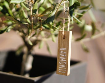 Geschenk für das Brautpaar zur Hochzeit, Wünsche für einen Baum, Holzanhänger