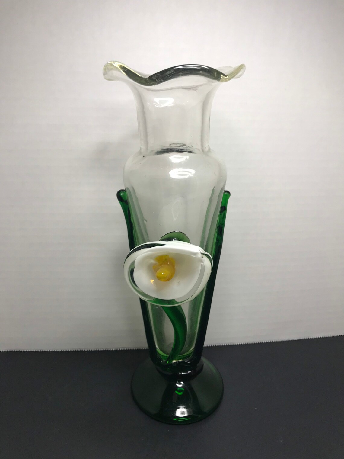 3D calla lily blown glass vase Etsy