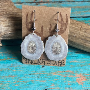 Antler Sterling Silver Earrings Montana Deer Antler Angel Wings Sterling Silver Earrings Angel Wing Deer Antler Sterling Earrings