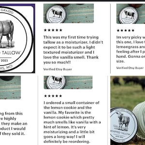 Whipped Tallow Balm: Grassfed, Natural Face Cream, Unscented/Scented, Small batches,Natural Skin Care image 11
