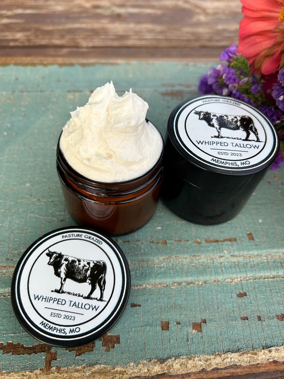 Whipped Tallow Balm: Grassfed, Natural Face Cream, Unscented/Scented, Small batches,Natural Skin Care