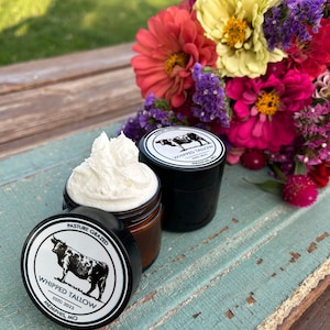 Whipped Tallow Balm: Grassfed, Natural Face Cream, Unscented/Scented, Small batches,Natural Skin Care image 7