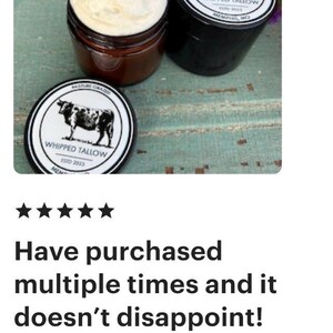 Whipped Tallow Balm: Grassfed, Natural Face Cream, Unscented/Scented, Small batches,Natural Skin Care image 19