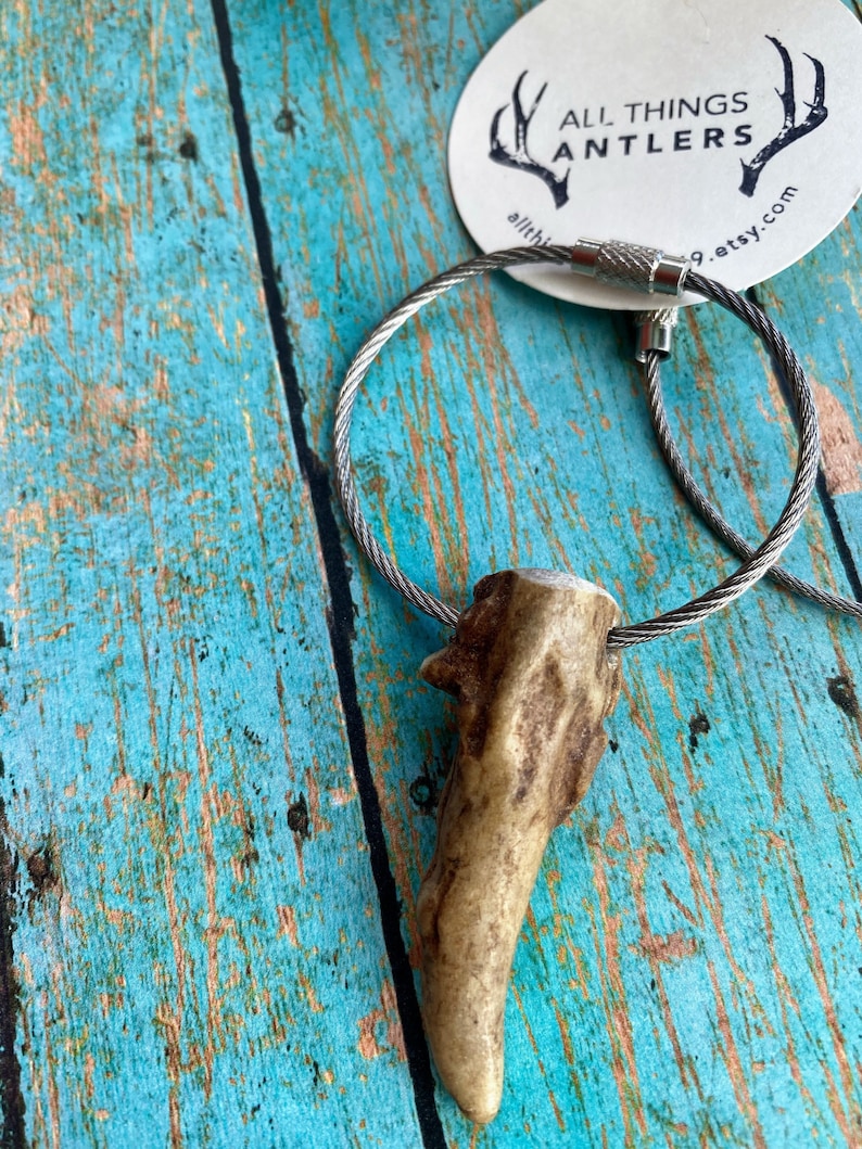 Antler Keychain. Deer Antler Key Chain. Elk Antler Keychain. Etsy