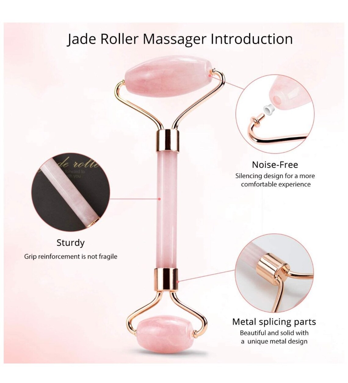 Rose Quartz Massager for Face Eyes Neck Body Muscle Etsy