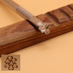 Leather Stamp Tools 304 Stainless Steel Stamping Tools Professional LeatherCraft Basket Weave Pattern