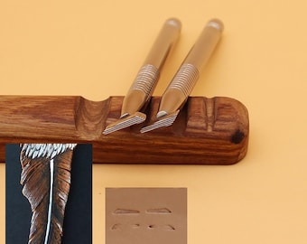 Lederstempel Set 4-teilig (XS/S/M/L) – 304 Edelstahl, Für Abschrägung & Unterschnitt Beim Lederschnitzen