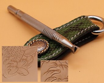 Leather Stamp Tools 304 Stainless Steel Set Leather Craft Kit Custom Punch Professional Leather Tool Art Stamping