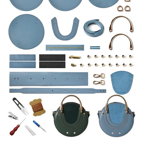 Leather Saddle Bag DIY Kit Handmade Bag Genuine Leather Etsy