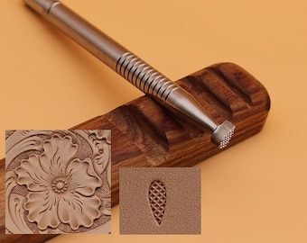 Leather Stamp Tools 304 Stainless Steel Set Mesh Pattern Design Leather Craft Kit Custom Punch Professional Leather Tool Stamping