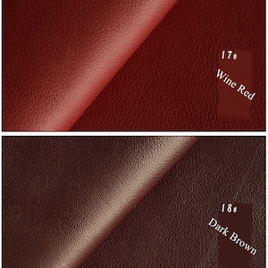 Genuine Goatskin Leather 48 Colors Raw Leather Fabric for Making Wallet Handbags Sewing Craft DIY / Whole Sheet around 5-7 Square Feet image 6