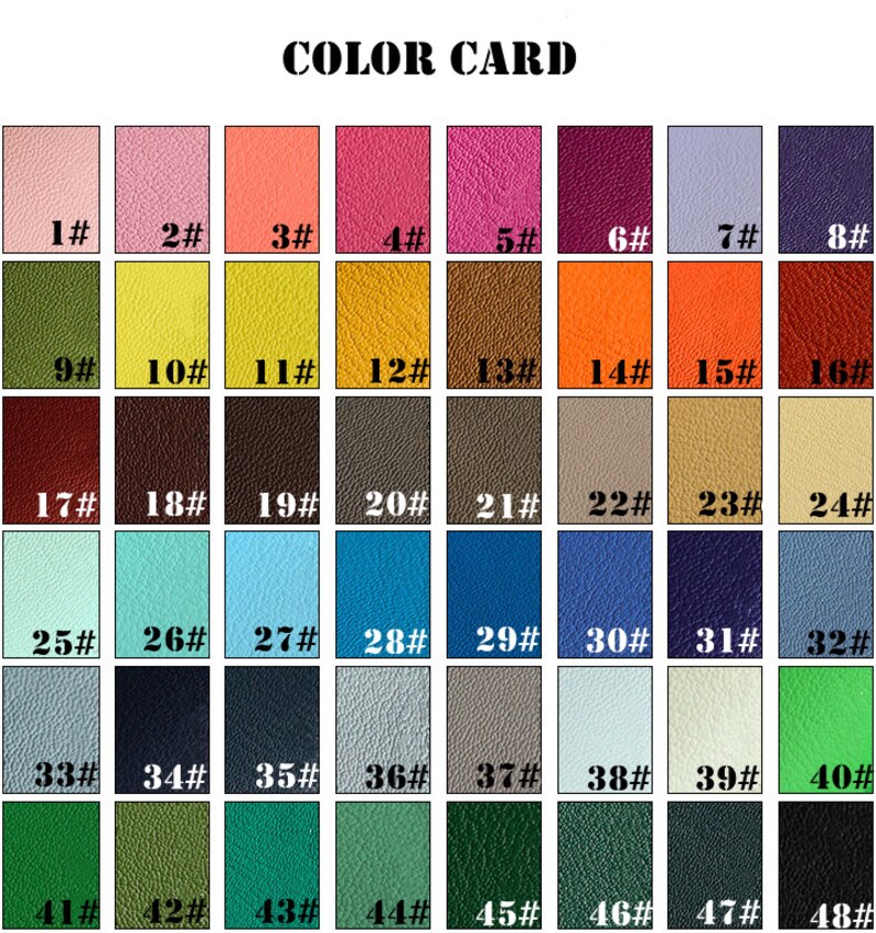 Genuine Goatskin Leather 48 Colors Raw Leather Fabric for Making Wallet Handbags Sewing Craft DIY / Whole Sheet around 5-7 Square Feet image 2
