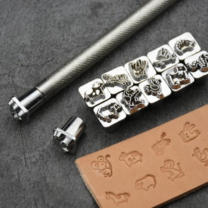 Leather Stamp Tools Set Leather Craft Cute Animals Kit Custom Punch