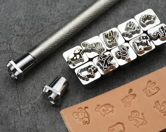 Leather Stamp Tools Set Leather Craft Cute Animals Kit Custom Punch