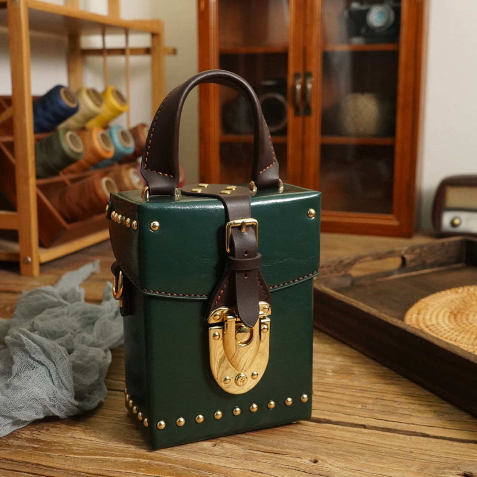 DIY Leather Bag Materials Kit Handmade Shoulder Bag Genuine Etsy