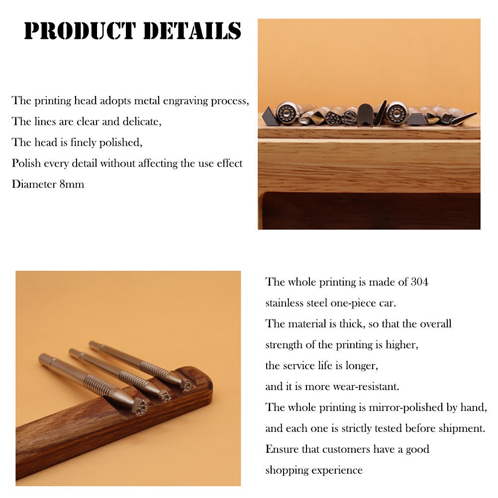Leather Stamp Tools Set Leather Craft Kit Custom Punch 304 Stainless